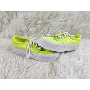 DC Trase Platform Women's Size 8M Neon Yellow Lace Up Athletic Shoes